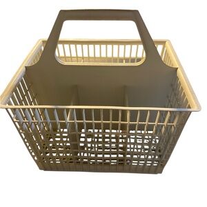 Cream Plastic Storage Basket